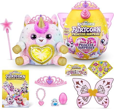 Amazon.com: Rainbocorns Fairycorn Princess Surprise (Unicorn) by ZURU 11" Collectible Plush Stuffed Animal, Surprise Egg, Wearable Fairy Wings, Magical Fairy Princess, Ages 3+ for Girls, Children : Toys & Games Rainbow Corn, Princes Disney, Magical Accessories, Cute Surprises, Surprise Egg, Lego Minecraft, Elf Doll, Lego Harry Potter, Unicorn Toys