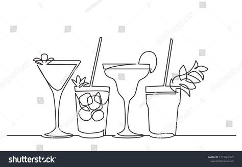 continuous line drawing of exotic cocktail drinks #Ad , #Affiliate, #drawing#line#continuous#drinks Drawing Drinks, Cocktails Drawing, Blackboard Drawing, Cocktail Images, Single Line Drawing, Wall Painting Decor, Cocktail Art, Hand Drawn Vector Illustrations, Continuous Line Drawing