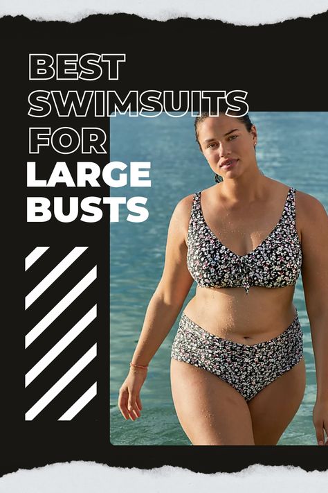 I'm sharing the best large bust swimsuits for grown women - coverage, support, and plenty of style for a range of sizes, styles, and activities. Large Bust Swimwear, Large Bust Swimsuit, Affordable Summer Dresses, Supportive Swimwear, Supportive Swimsuit, Underwire Swimwear, Plus Size Summer Fashion, Underwire Swimsuit, Plus Size Summer Outfits