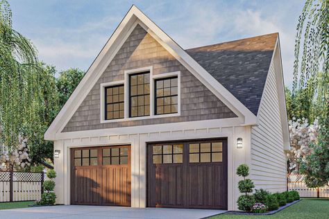 Detached Garage Designs, Garage Plans With Loft, Garage Plans Detached, Carriage House Garage, Farmhouse Garage, Garage Guest House, Loft Plan, Carriage House Plans, Garage Loft