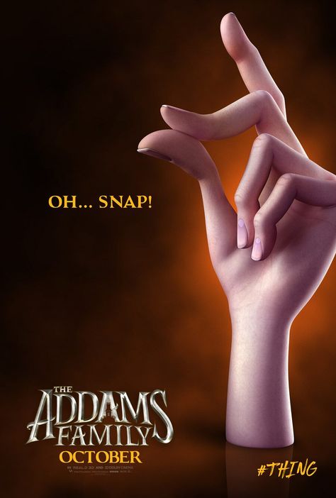 Addams Family Hand, Addams Family Poster, Addams Family Cartoon, Thing Addams, Tim Burton Personajes, Family Movie Poster, Upcoming Marvel Movies, Addams Family Movie, Addams Familie