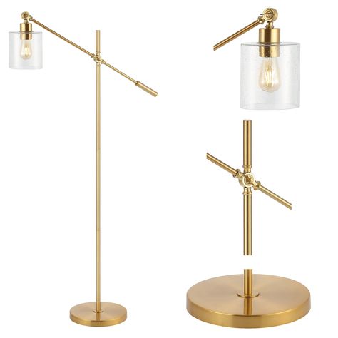 Gold Floor Lamp, Living Room Home Office, Gold Lamp, Arm Floor Lamp, Led Floor, Room Home Office, Brass Floor Lamp, Lamps For Sale, Led Floor Lamp