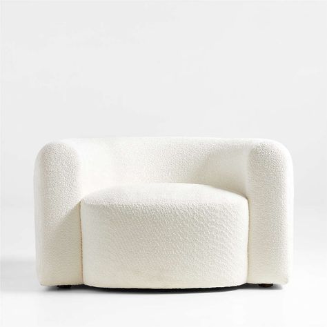 Accent Lounge Chairs: Indoor/Outdoor Lounge Armchairs | Crate and Barrel Cloud Chair, Boucle Chairs, Boucle Chair, Statement Chair, White Accent Chair, Statement Chairs, Accent Seating, Swivel Accent Chair, Chair And A Half