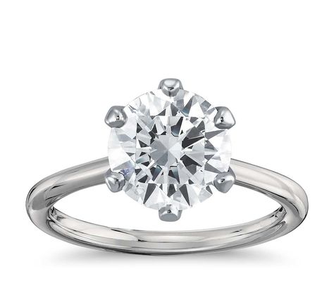 Petite Nouveau Six-Prong Solitaire Engagement Ring Platinum 3.00 - 3.15 ct., Women's, Size: 3 - 9, Platinum Six Prong Solitaire Engagement Ring, Solitaire Engagement Ring Platinum, Engagement Ring Platinum, Blue Nile, Pretty Rings, Solitaire Engagement, Solitaire Engagement Ring, Build Your Own, Diamond Engagement Rings