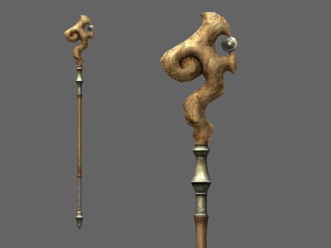 Wooden Staff Concept Art, Staff Concept Art, Quarter Staff, Mage Staff, Modeling Concepts, Magic Objects, Wood Staff, Magic Staff, Wooden Staff