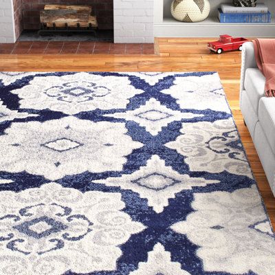 Navy Blue Rug Living Room, Navy Blue Living Room Decor, Dorm Rugs, Navy Blue Rug, Light Blue Area Rug, Contemporary Room, Navy Baby, Botanical Design, Area Rug Collections