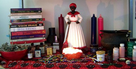 Madama Altar - La Negra from Shakti Womyn La Madama, Kimberly Moore, Voodoo Hoodoo, African Traditions, African Spirituality, Witch Doctor, Indigenous Americans, Light Magic, Old And New