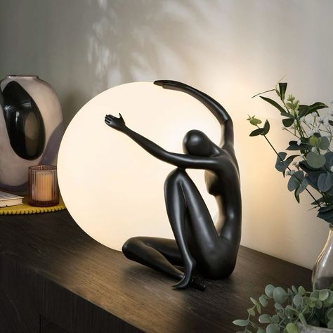 Table Lamps Design, Modern Table Lamp Design, Abstract Table, Silhouette Of A Woman, Lamps Design, Large Lamp, Lighting Feature, Lamp Large, Bed Lamp