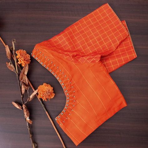 Blouse Designs Catalogue, Pattu Saree Blouse Designs, Saree Blouse Neck Designs, New Saree Blouse Designs, Simple Work, Sari Blouse Designs, New Blouse Designs, Silk Saree Blouse Designs, Blouse Designs Indian