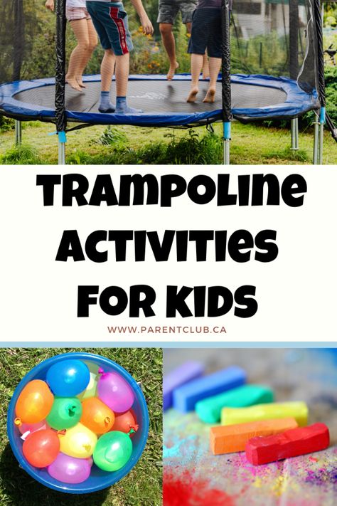 Trampoline Games For Kids, Trampoline Hacks, Trampoline Activities, Trampoline Games, Blowing Up Balloons, Fun Activities To Do, Boredom Busters, Water Balloons, Trampolines