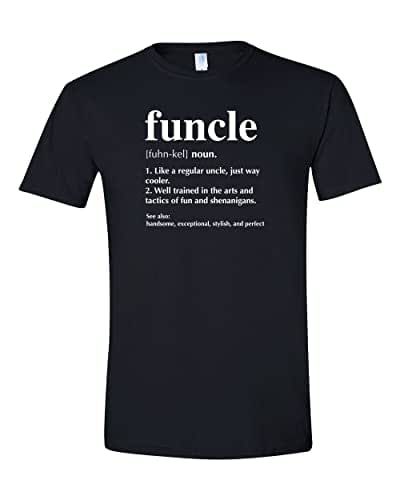 Funcle T-Shirt - Funny Uncle Shirt - Funcle Definition Shirt - Favorite Uncle Shirt - Father's Day Gift Idea - Like a Dad Defination (L, Black) Definition Shirt, Uncle Tshirt, Funny Shirts For Men, Hot Gifts, Funny Shirts, Christmas Shirts, Graphic Novel, Bookstore, Father's Day