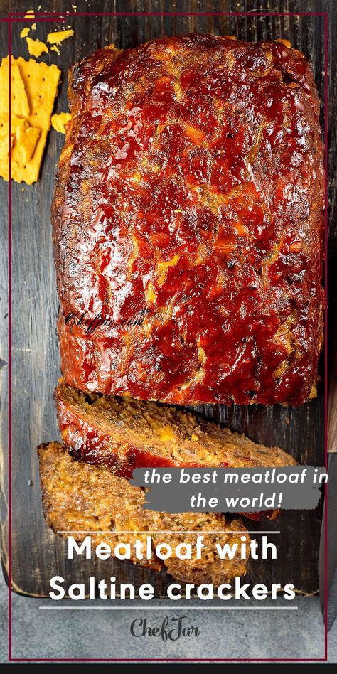 Meatloaf With Ritz Crackers, Ritz Cracker Meatloaf, Ritz Cracker Meatloaf Recipe, Meatloaf Recipe With Crackers, Saltine Cracker Recipes, Cracker Barrel Meatloaf Recipe, Tasty Meatloaf Recipe, Best Meatloaf Recipe, Ritz Cracker Recipes