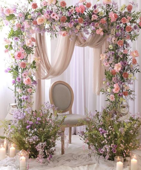 Debut Event Design, Debut Backdrop Ideas, Engagement Stage Decor, Flower Set Design, Enchanted Backdrop, Debut Backdrop, Engagement Backdrop, Debut Theme, Floral Backdrops