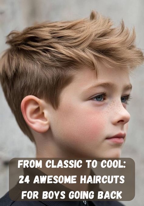 Explore 24 awesome haircuts for boys that range from timeless classics to fresh, cool styles. Perfect for the upcoming school year! Boy Thick Hair Haircuts, Boy’s Short Haircut, Boys Alpaca Haircut, Long Hair Styles For Boys Kids, Teen Boys Hair Cuts 2024, Boys Haircut Back View, Trendy Little Boy Haircuts, Fine Hair Boys Haircut, Boys Long Straight Hairstyles