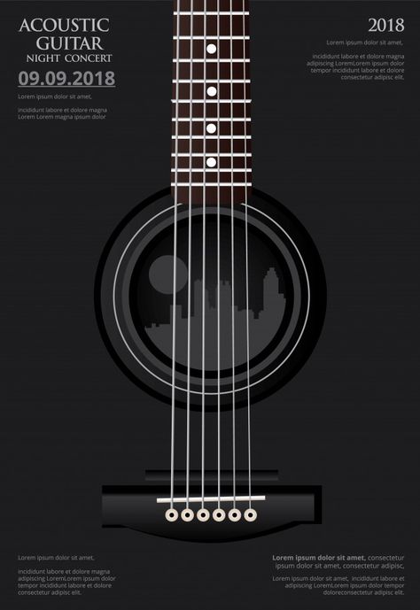 Poster Background Template, Rock Poster Design, Guitar Concert, Guitar Poster, Guitar Vector, Concert Poster Design, Guitar Posters, Music Concert Posters, Event Advertising