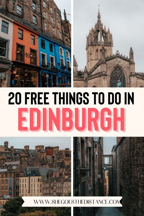 Don't let your budget keep you from enjoying the ultimate trip to Edinburgh, Scotland! Discover the best (actually) free things to do in Edinburgh! Edinburgh Itinerary, Day Trips From Edinburgh, Things To Do In Edinburgh, Edinburgh Travel, Visit Edinburgh, United Kingdom Travel, Edinburgh Castle, Perfect Itinerary, Europe Travel Guide