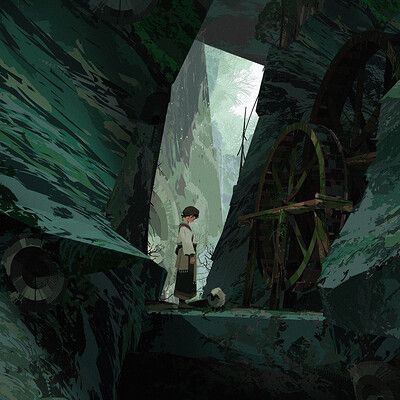 ArtStation - 20231025-2, Maojin.Lee Painterly Paintings, Vis Dev, Environment Art, Cross Roads, Keys Art, Concept Artist, The Aftermath, Character Design Animation, Sketch Art