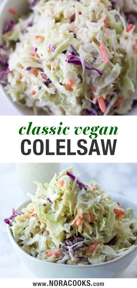 Vegan Coleslaw Dressing, Coleslaw Recept, Classic Coleslaw, Dairy Free Dressing, Vegan Coleslaw, Coleslaw Salad, Recipes Salads, Coleslaw Dressing, Creamy Coleslaw