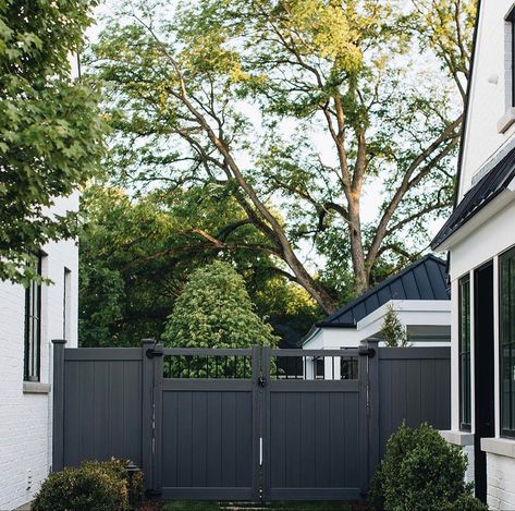 Black Fence, Fencing, Fence, Gate, Black