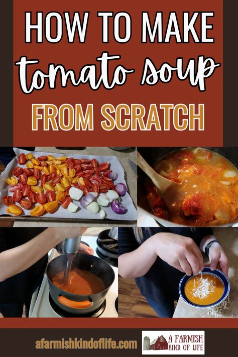 Today we get my Crocktober Soup Series off with a simple favorite: tomato soup from scratch!
Just a few ingredients (fresh tomatoes, onion, chicken broth, herbs and seasonings) come together to make this hearty substitute for boring ol’ store bought tomato soup. Tomato Soup With Chicken Broth, Tomato Onion Soup, Tomato Soup From Scratch, Chicken Broth Soup, Homemade Tomato Soup Recipe, Homemade Tomato Soup, Tomato Soup Homemade, Onion Chicken, Homecooked Meals