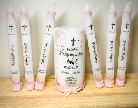 Personalised Baptism Candles Baptism Candle Girl, Baptism Candles, Candle Girl, Ideas For Weddings, Memorial Wedding, Christening Candle, Baptism Candle, Baptism Girl, Name Day