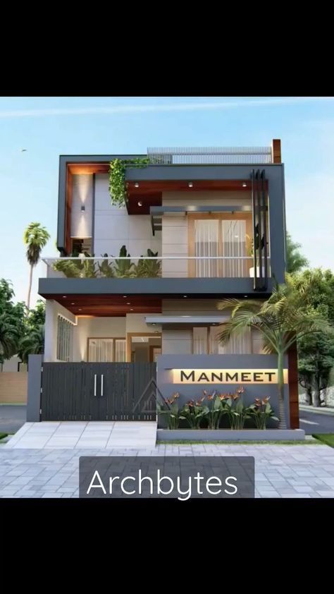 Office Elevation, Indian House Exterior Design, House Structure Design, Modern Elevation, 2 Storey House Design, House Outer Design, House Roof Design, Small House Front Design, House Balcony Design