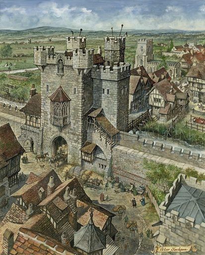 Fantasy Environment, Medieval Buildings, Peter Jackson, Medieval City, Learn History, Medieval Houses, Medieval Life, Medieval World, Castle Designs