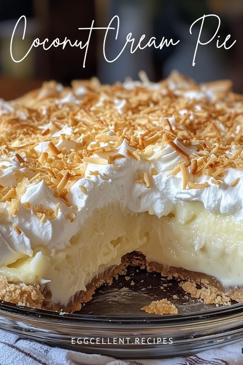 If you crave a delicious, creamy treat that’s easy to make and guaranteed to impress, this Coconut Cream Pie is the answer. #Coconut Cream Pie easy #Coconut Cream Pie recipes #Coconut Cream Pie bars #Coconut Cream Pie dip #coconut cream pie with meringue #coconut cream pie with meringue topping #sugar free coconut cream pie with meringue #coconut cream pie recipes meringue #coconut cream meringue pie recipe #coconut cream pie no meringue #best coconut cream pie with meringue Coconut Cream Pie With Meringue, Coconut Cream Pie Dip, Pie With Meringue Topping, Meringue Pie Topping, Easy Coconut Cream Pie, Coconut Meringue Pie, Coconut Cream Pie Bars, Coconut Cream Pie Easy, Best Coconut Cream Pie