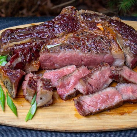 Bone In Ribeye Steak (Reverse Sear Method) - Two Kooks In The Kitchen Bone In Ribeye Steak, Lemon Orzo Salad, Boneless Pork Roast, Ribeye Steak Recipes, Bone In Ribeye, Pan Seared Steak, Rib Eye, Seared Steak, Prime Rib Roast