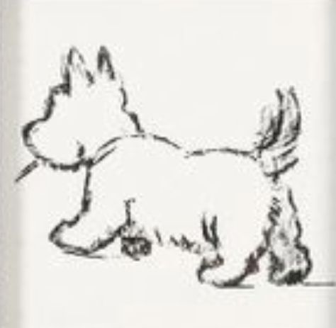 Yorkie Terrier Sketch, West Highland Terrier Tattoo, Scotty Dog Tattoo, West Highland Terrier Drawing, Westie Dog Tattoo, West Highland White Terrier Drawing, Westie Tattoo Ideas, Cairn Terrier Tattoo, Cute Dog Drawing Sketches