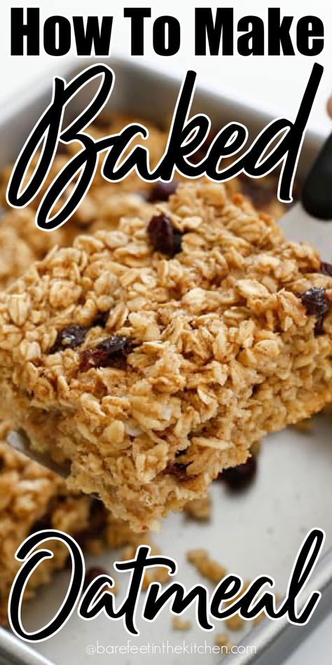 Baked Oatmeal Recipes Chocolate Chip, Easy Baked Oatmeal Recipes, Best Baked Oatmeal, Baked Oatmeal Recipes Breakfast, Quick Oat Recipes, Baked Oatmeal Recipes Healthy, Baked Oatmeal Bars, September Recipes, Healthy Baked Oatmeal