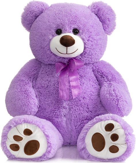 Bear Footprint, Playroom Decoration, Purple Teddy Bear, Giant Plush, Giant Teddy Bear, Giant Teddy, Bear Photos, Soft Toy Animals, Bear Pictures