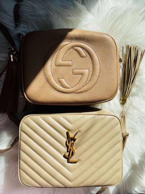 Gucci Disco Bag VS YSL Camera Bag - Interior Designerella Ysl Lou Camera Bag Outfit, Ysl Camera Bag Outfit, Ysl Crossbody Bag Outfit, Gucci Purse Outfit, Gucci Marmont Camera Bag, Gucci Camera Bag, Ysl Camera Bag, Gucci Disco Bag, Ysl Lou Camera Bag