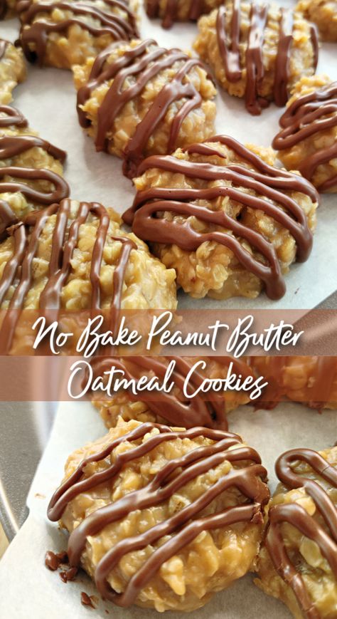 No-Bake Peanut Butter Oatmeal Cookies Oatmeal Candy No Bake, No Bake Cookie Oatmeal, Blonde No Bake Cookies, Easy Peanut Butter Desserts No Bake, Non Bake Oatmeal Cookies, Peanut Butter Oatmeal No Bake Cookies, No Bake Peanut Butter Oatmeal Cookies, No Bake Oatmeal Peanut Butter Cookies, Peanut Butter Chips Recipes