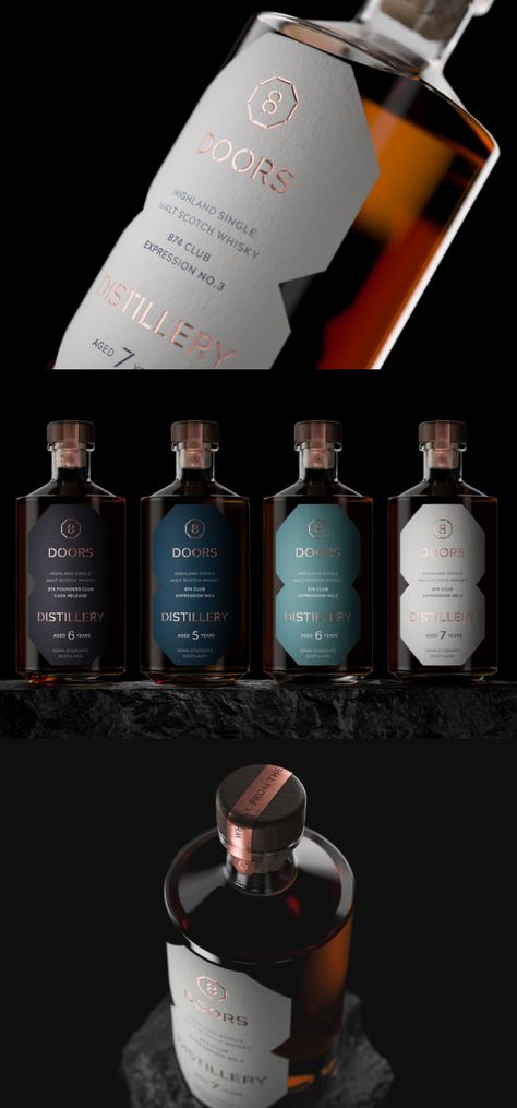 Premium Spirits Packaging, Spirits Bottle Design, Spirits Label Design, Rum Packaging, Spirits Packaging Design, Alcohol Packaging Design, Gin Design, Alcohol Brands, Whiskey Packaging