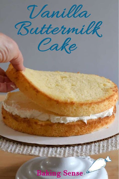 Best Yellow Cake Recipe Moist, No Butter Cake Recipe, Butter Layer Cake Recipe, Moist Layer Cake Recipes, Old Fashioned Cake Recipes Homemade, Buttermilk Cake Recipes Homemade, Buttermilk Cake Recipes Easy, Vanilla Cake No Butter, Butter Vanilla Cake Recipe