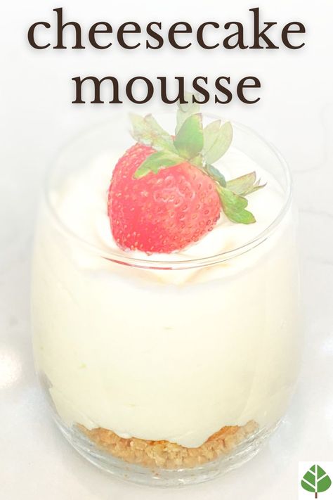 5-Minute Cheesecake Mousse. 5 Minute Cheesecake, Whipped Cheesecake No Bake, Cheesecake Moose Recipes, No Bake Cheesecake Pudding, Cheesecake Mousse No Bake, Moose Recipes, Cheesecake Mousse Recipe, Mousse Cheesecake, Mint Chocolate Cheesecake