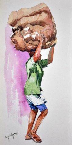 Watercolor Paintings Human Figures, Human Figure Watercolor Paintings, Water Colour Figures, Human Figures Watercolor, Watercolour Human Figures, Watercolour Figure Painting, Indian Human Figure Sketches With Clothes, Watercolor Figures People, Watercolor Figure Drawing