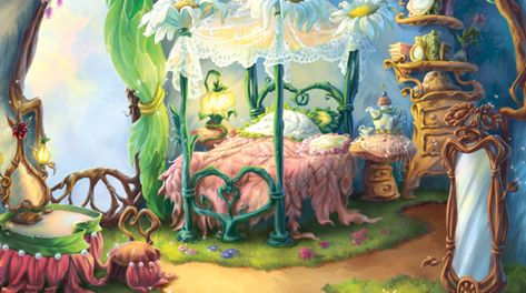 Corgi Fairy, Disney Faries, Disney Fairies Pixie Hollow, Fairy Bedroom, Fairy Room, Tinkerbell And Friends, Fairy Home, Hollow Art, Pixie Hollow