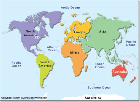 Visit all 7 continents Free Printable World Map, World Geography Map, World Map Continents, Elementary Geography, General Knowledge For Kids, World Map With Countries, Geography For Kids, Continents And Oceans, Kids World Map