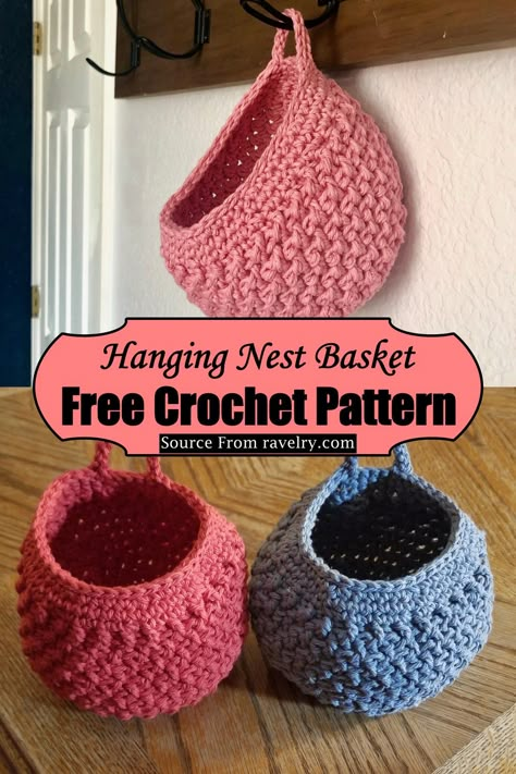 Crochet Basket Patterns, Easy Crochet Basket Pattern, Crochet Basket Tutorial, Crocheted Baskets, Crochet Organizer, Crochet Hanging, Crochet Basket Pattern Free, Crochet Storage Baskets, Ravelry Crochet