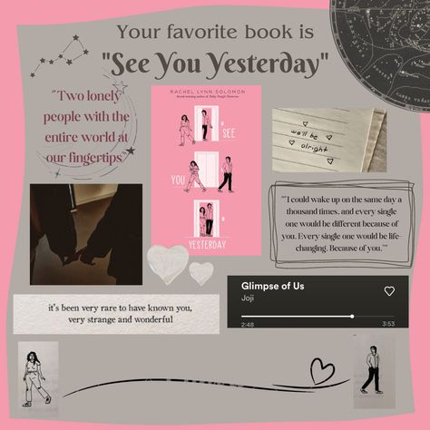 See You Yesterday Book, See You Yesterday, See You Yesterday Book Aesthetic, Digital Bookshelf, Reader Aesthetic, Book Recommendation, Bookish Things, Book Things, Romantic Books