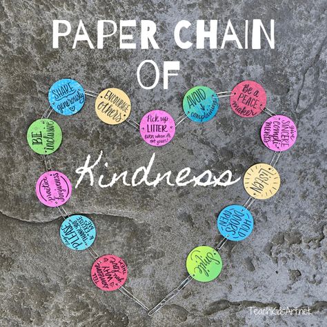 Kindness Paper Chain, Random Acts Of Kindness Bulletin Board Ideas, Acts Of Kindness Crafts, Superflex Activities, Radical Kindness, Kindness Chain, Kindness Crafts, Brownie Quest, Beta Club