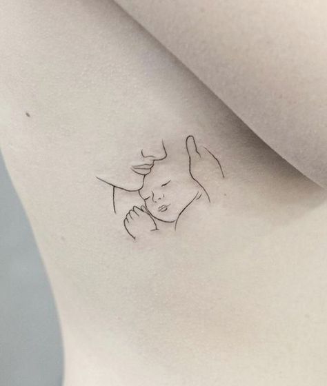 Mother And Baby Tattoo, Tattoos For Baby Boy, Breastfeeding Tattoo, Small Tattoo Ideas For Women, Motherhood Tattoos, Baby Tattoo Designs, Mom Tattoo Designs, Mommy Tattoos, Small Tattoo Ideas