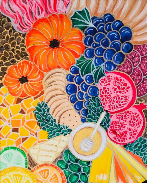 Charcuterie Painting, Charcuterie Board Art Design, Paint Party Charcuterie Board, Cheese Board Painting, Watercolor Charcuterie Board, Charcuterie Board Art, Charcuterie Board Painting, Painted Charcuterie Board, Big Canvas