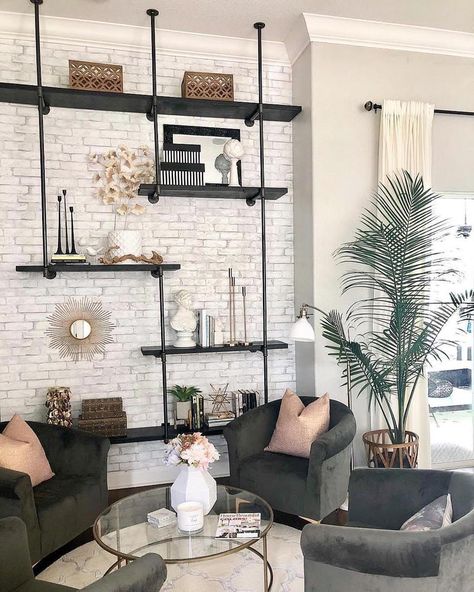 White brick bedroom wall