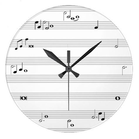 Music Clock, Musical Gift, Cool Clocks, Home Studio Music, Time Clock, Music Decor, Diy Clock, Musical Notes, Music Themed