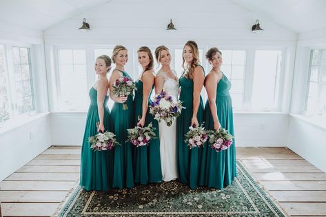 Azazie Peacock Bridesmaid Dresses Bridesmaid Dresses Wildflowers, Azazie Peacock, Wedding Theme Bridesmaid Dresses, Theme Bridesmaid Dresses, Dark Teal Wedding, Azazie Green, Bridesmaid Colours, Dark Teal Weddings, Peacock Wedding Inspiration