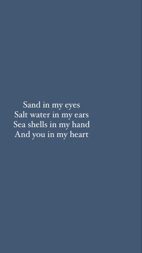 Ocean/sea and love quote Sea Shells Quotes, Sea Lover Quotes, Quotes Sea, Sea Quotes, Lovers Quotes, Sea Lover, 2025 Vision, Happy Vibes, Lovely Quote