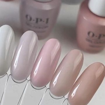 OPI Professionals on Instagram: "@nailsbytaylorjustine swatches all her must-have sheers in #OPIGelColor. What’s your go-to when a client wants a subtle, chic mani? 👇 I Couldn’t Bare Less: pale milky white Funny Bunny: perfectly polished white Love is in the Bare: romantic soft pink Bubble Bath: sweet candy pink Put it in Neutral: soft pinkish beige Bare My Soul: barely there nude #OPI #OPIObsessed #NeutralNails" Opi Love Is In The Bare, Bubble Bath And Funny Bunny Opi, Opi Milky White, Opi Bare My Soul, Pink Bubble Bath, Chrome Nails Opi, Bare My Soul, Opi Bubble Bath, Pinkish Beige